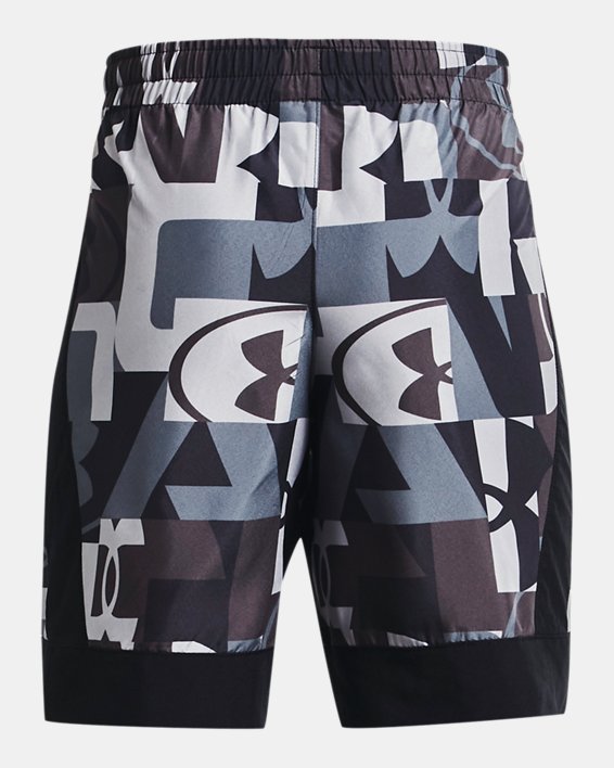 Boys' UA Woven Printed Shorts, Black, pdpMainDesktop image number 1
